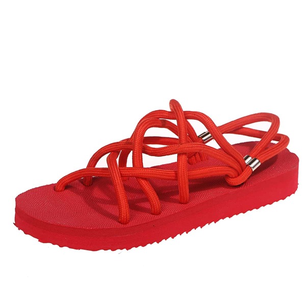 

Strappy Slingback Sandals, Red
