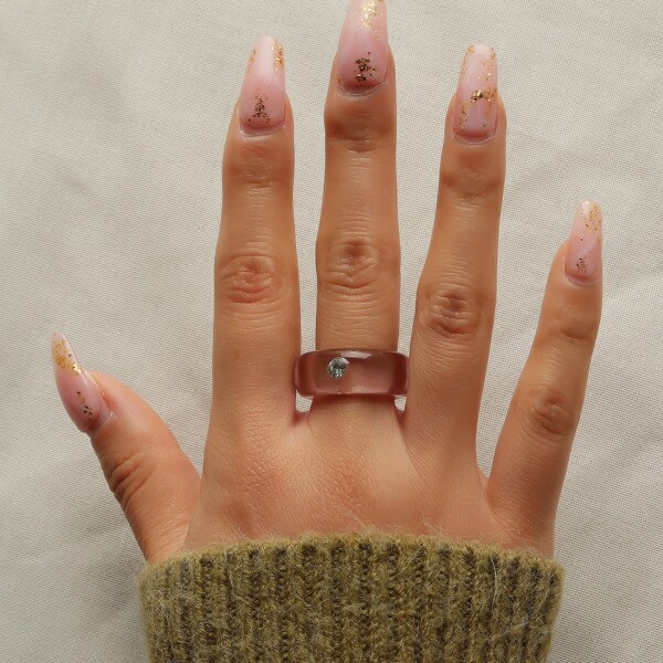 

1pc Resin Ring, Pink