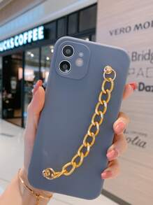 Chain Hand Strap Phone Case - Blue - View 3