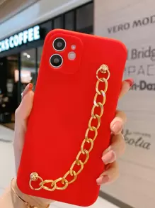 Chain Hand Strap Phone Case - Red - View 2