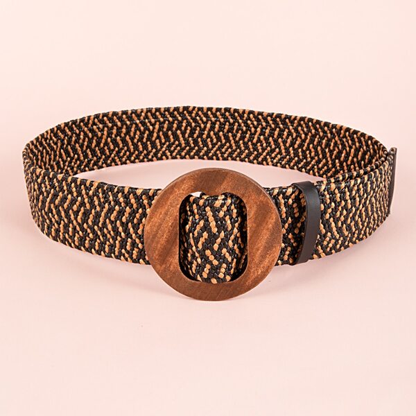 

Round Buckle Belt, Multicolor