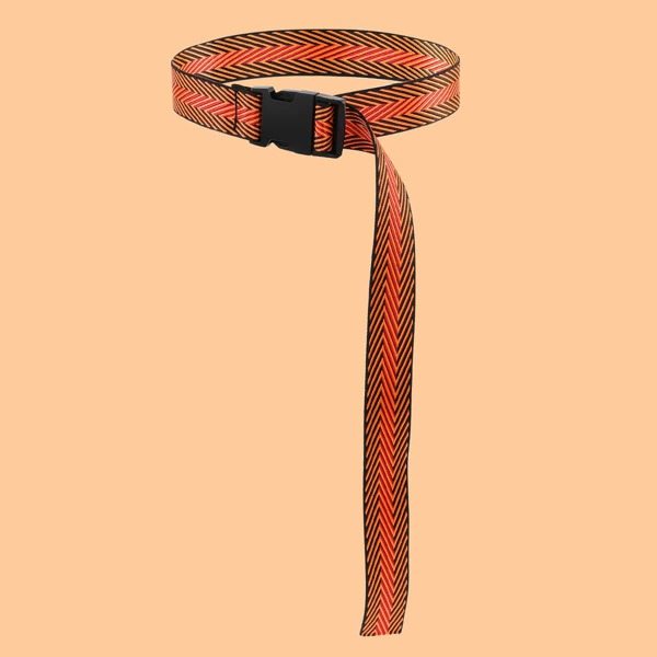 

Release Buckle Tape Belt, Multicolor
