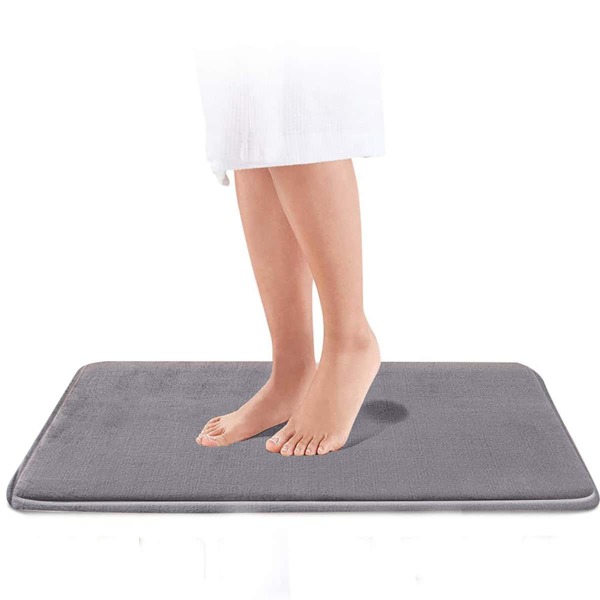 

Solid Color Non-slip Bath Mat, Grey