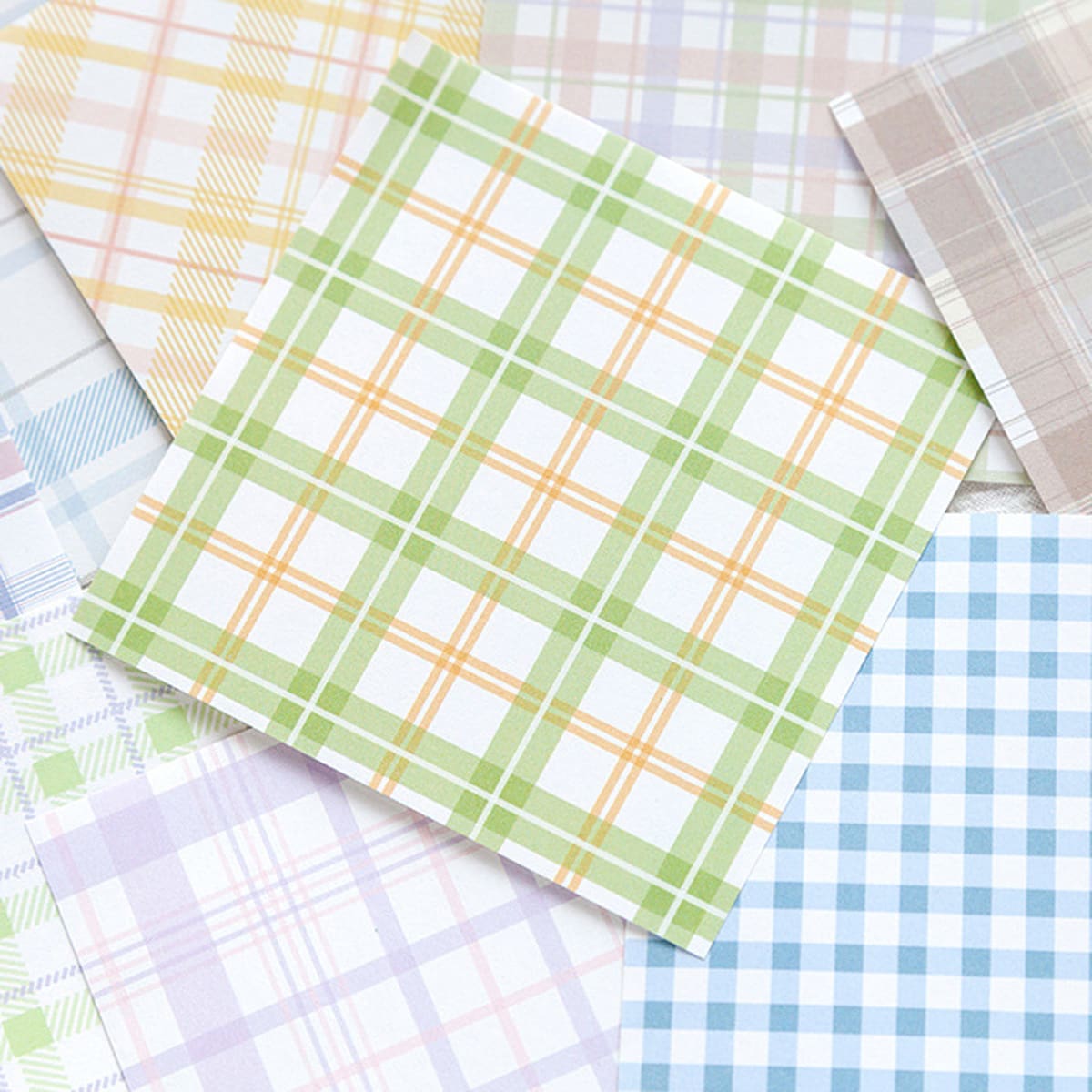

1pc Random Plaid Sticky Note, Multicolor