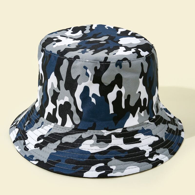 

Camo Print Bucket Hat, Blue