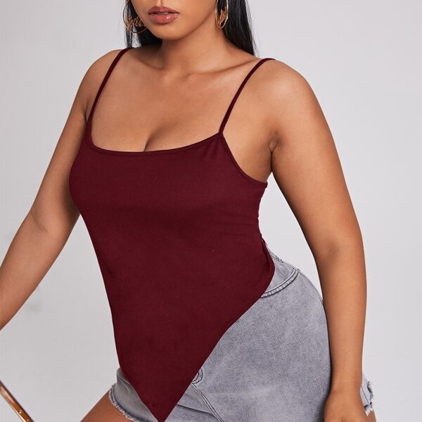 

Plus Solid Bandana Cami Top, Burgundy