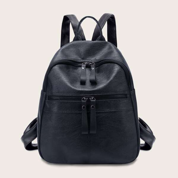 

Vintage Design Backpack, Black