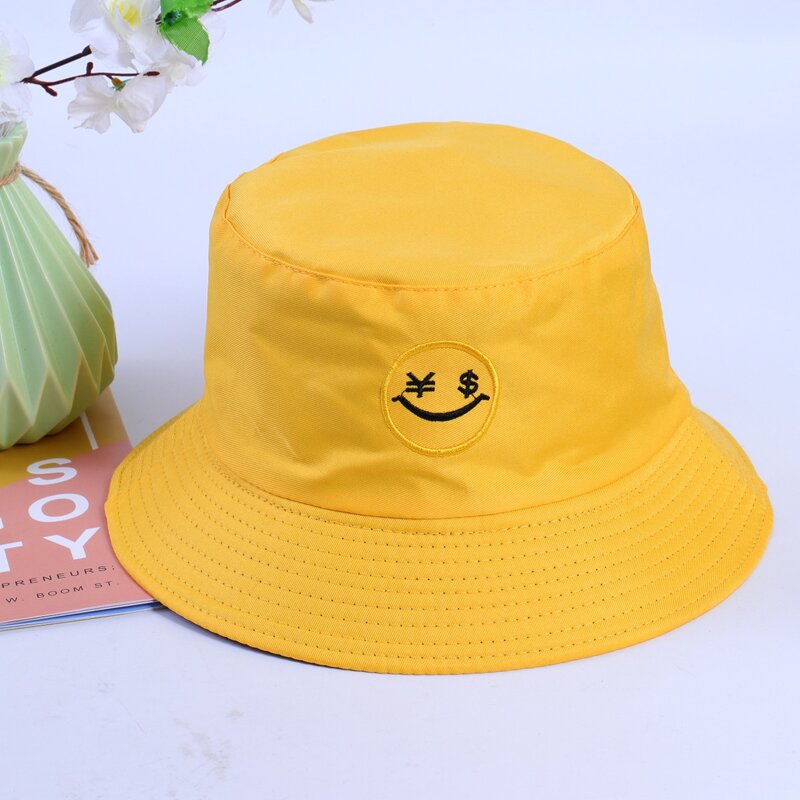 

1pc Cartoon Embroidery Reversible Hat, Multicolor