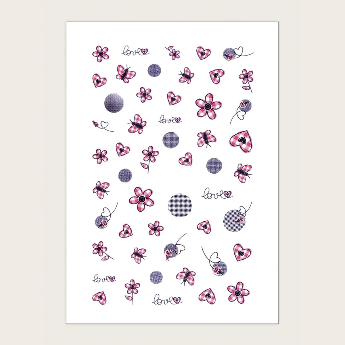 

1sheet Flower Pattern Nail Art Sticker, Multicolor