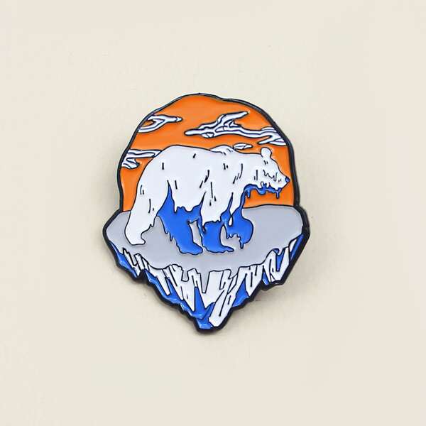 

Cartoon Animal Pattern Brooch, Multicolor