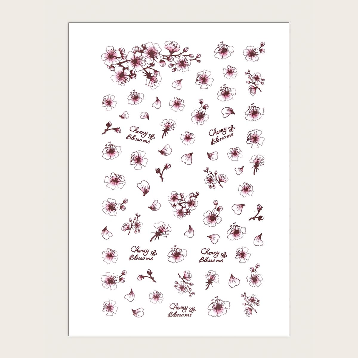 

1sheet Flower Pattern Nail Art Sticker, Multicolor