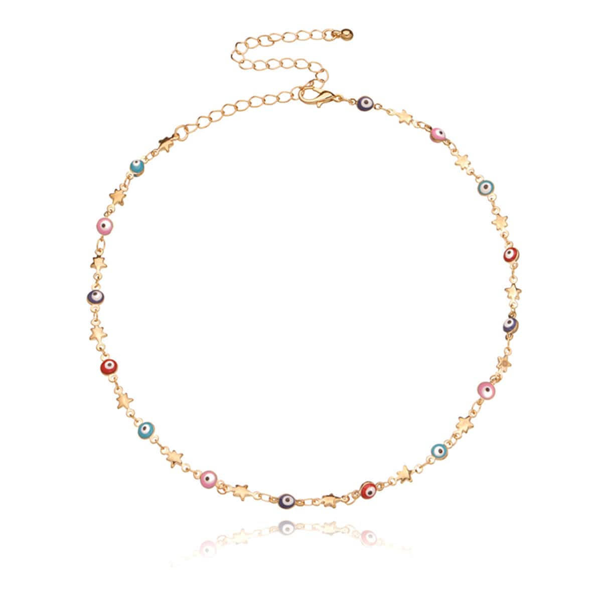 

Star Colorful Beaded Necklace, Multicolor