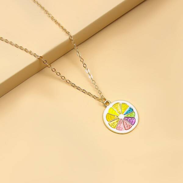 

Fruit Charm Necklace, Multicolor