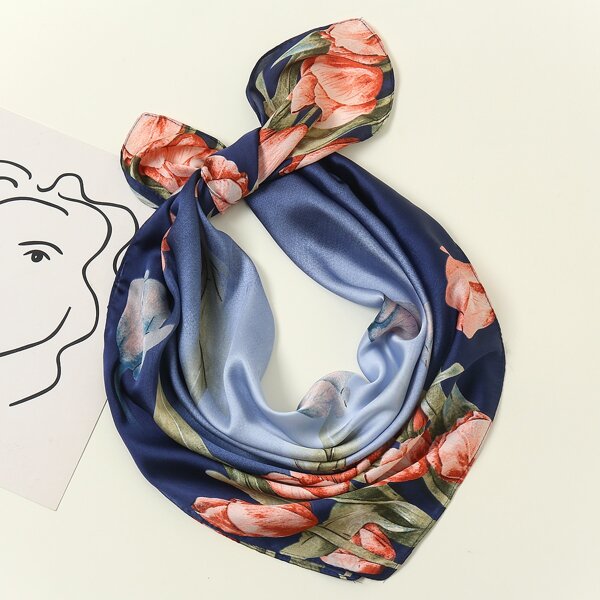 

Flower Print Scarf, Multicolor