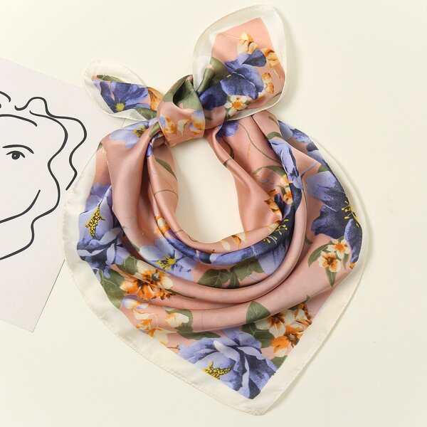 

Flower Print Scarf, Multicolor