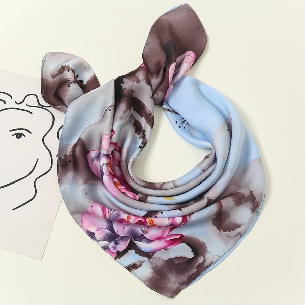 

Flower Print Scarf, Multicolor