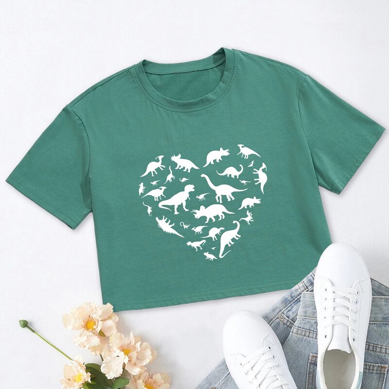 

Dinosaur Graphic Tee, Green