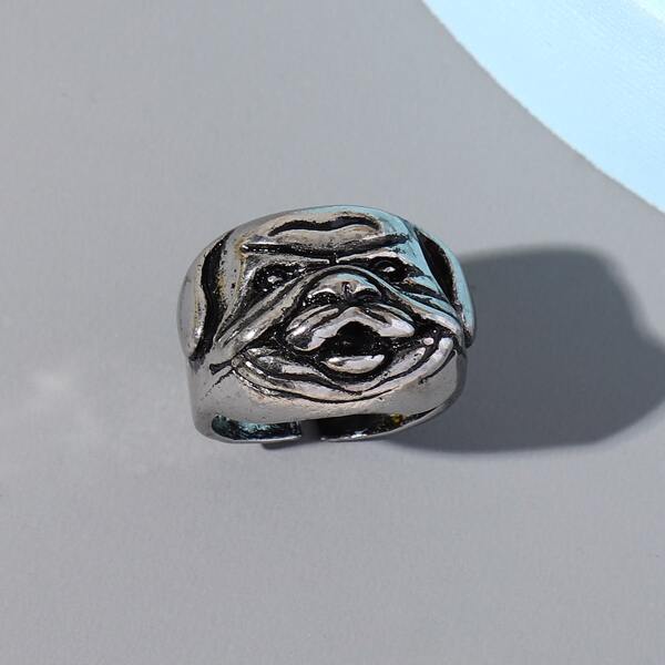 

1pc Vintage Ring, Silver