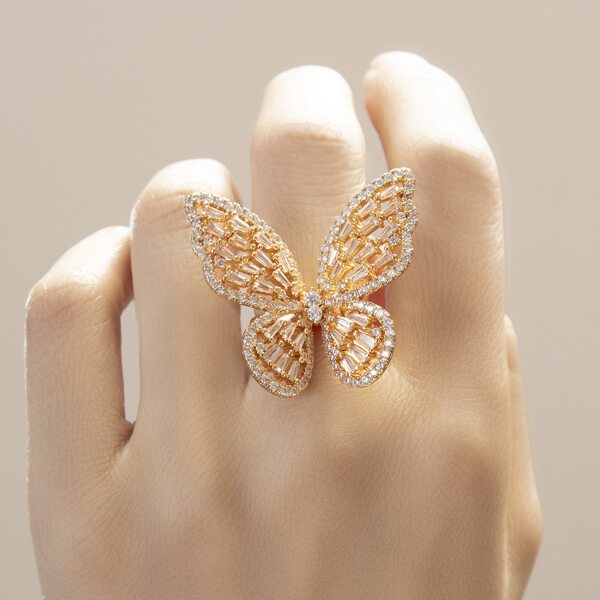 

Butterfly Decor Ring, Gold