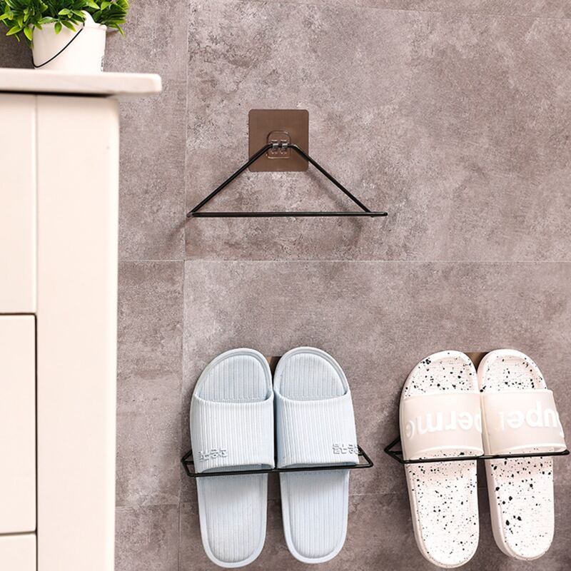 

1pc Wall Mounted Shoes Rack, Black