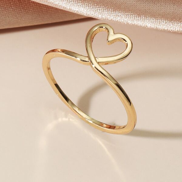 

Heart Detail Ring, Gold