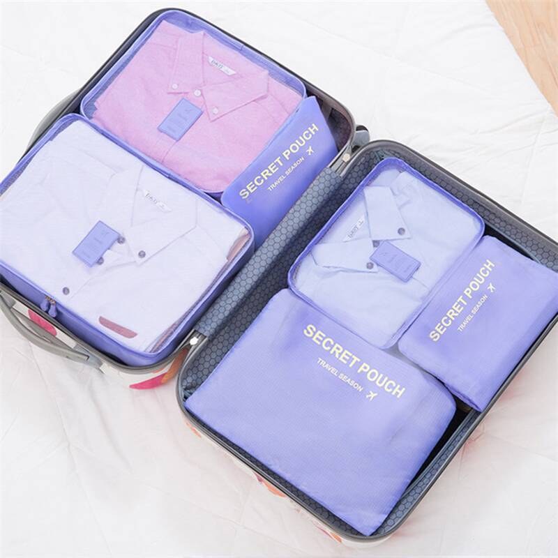 

6pcs Travel Storage Bag, Purple