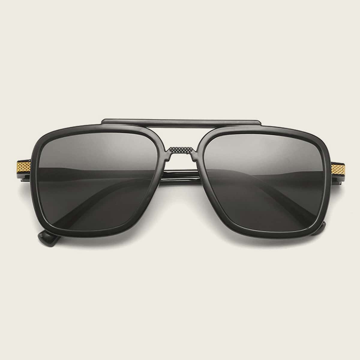 

Guys Square Frame Sunglasses, Black