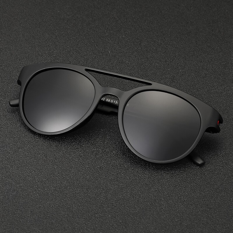 

Guys Round Frame Sunglasses, Black