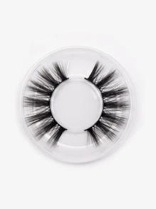 Homaylash 充分假睫毛1對人造貂皮睫毛自然纖長假睫毛禮品適合女士和女孩 - 黑色 - 查看 3