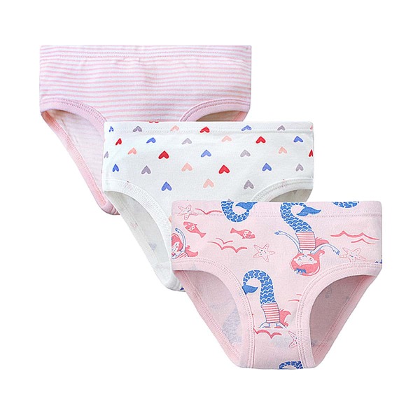 

Toddler Girls 3 Pack Cartoon And Striped Underwear, Multicolor