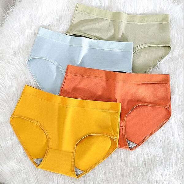 

Girls 4 Pack Solid Brief Set, Multicolor