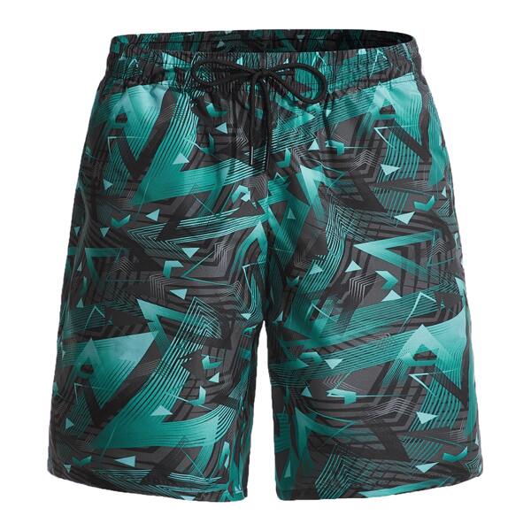 

Men Geo Print Drawstring Waist Sports Short, Multicolor