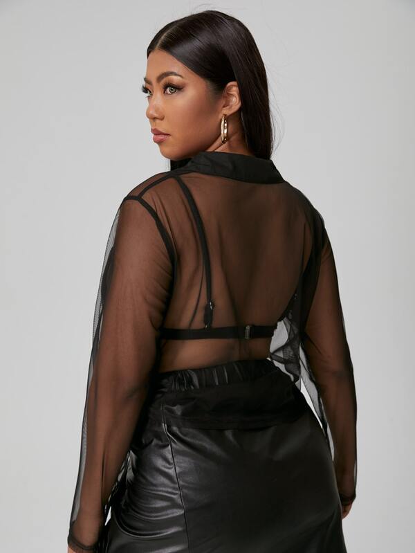 Durchsichtige bluse ohne bh