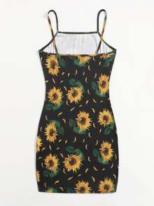 SHEIN Đầm Gân đan Hoa Boho - Nhiều màu - Xem 2