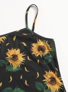 SHEIN Đầm Gân đan Hoa Boho - Nhiều màu - Xem 3