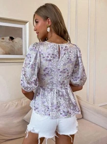 小碎花娃娃襯衫