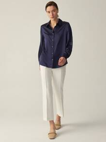 MOTF PREMIUM 100% SILK GRADE 6A 22MM SHIRT - Navy Blue - View 11