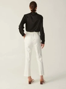 MOTF PREMIUM 100% MULBERRY SILK GRADE 6A 19MM BLOUSE - Black - View 2