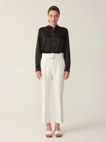 MOTF PREMIUM 100% MULBERRY SILK GRADE 6A 19MM BLOUSE - Black - View 4