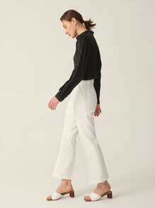 MOTF PREMIUM 100% MULBERRY SILK GRADE 6A 19MM BLOUSE - Black - View 10