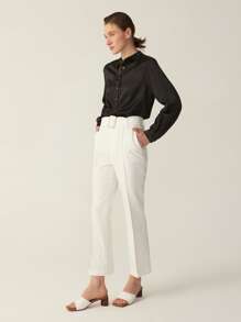 MOTF PREMIUM 100% MULBERRY SILK GRADE 6A 19MM BLOUSE - Black - View 11