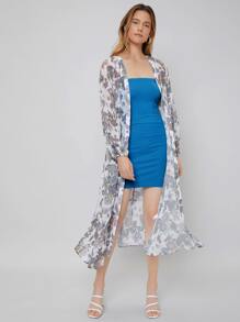 SHEIN Falda lápiz de dos uso unicolor - Azul - Ver 6