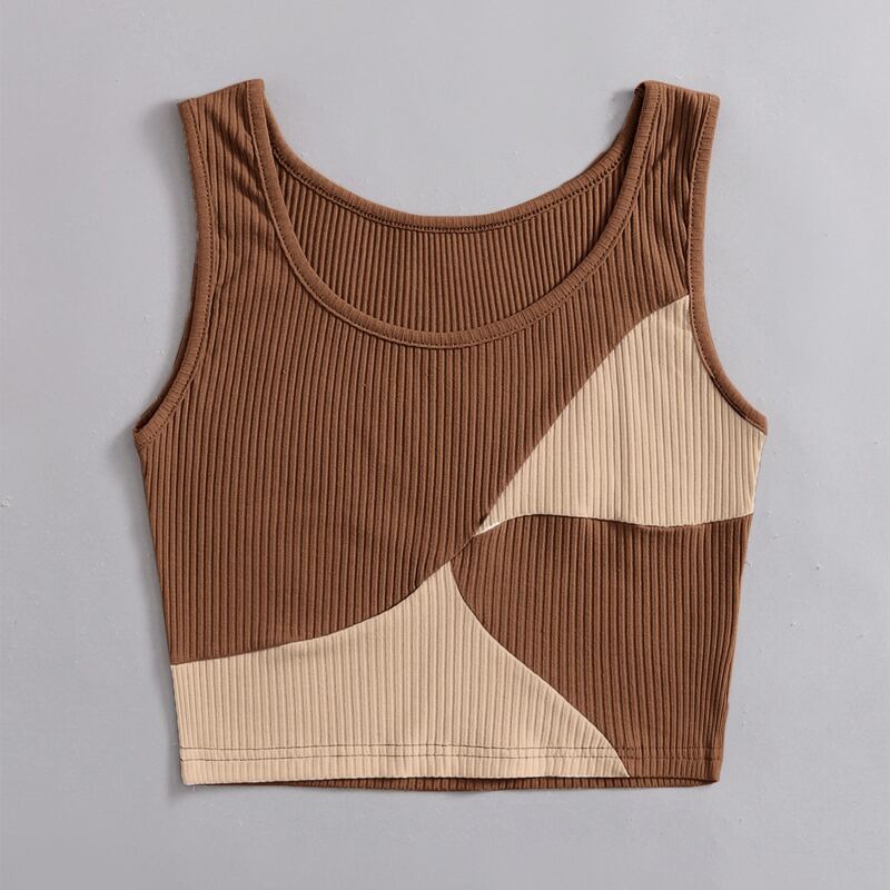

Colorblock Ribbed Tank Top, Multicolor