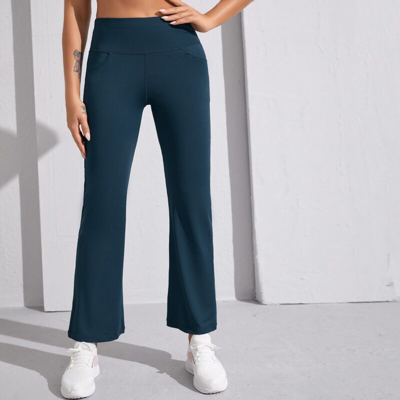

Wide Waistband Sports Pants, Dusty blue