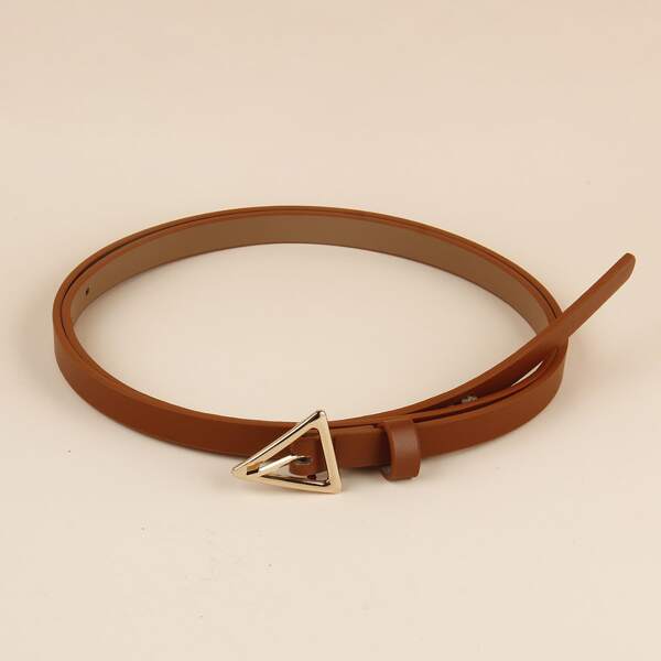 

135CM Plus Triangle Buckle Belt, Brown