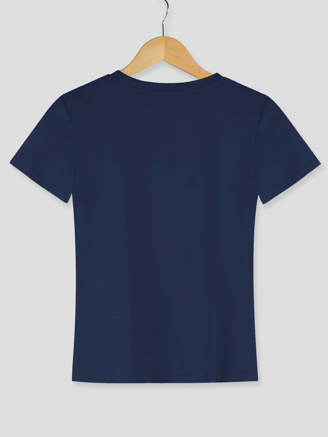 SHEIN LUNE Sunflower & Butterfly Print Tee - Navy Blue - View 2