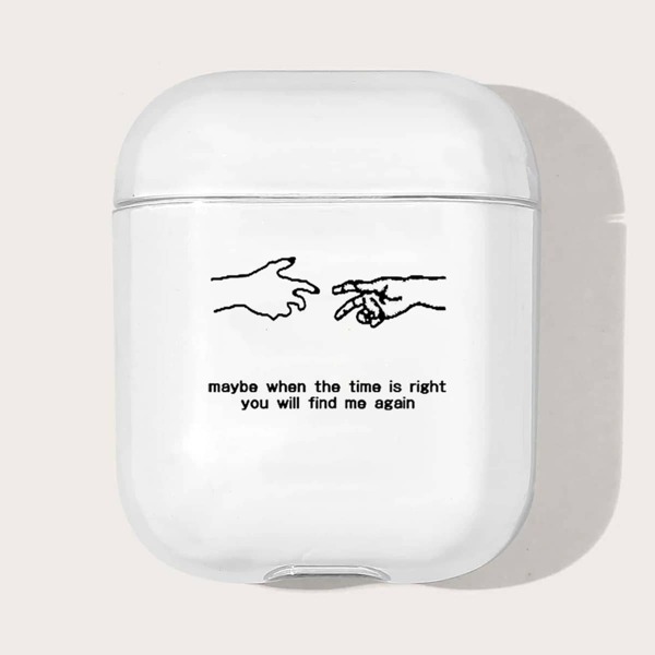

Letter Graphic Clear Case For Airpods