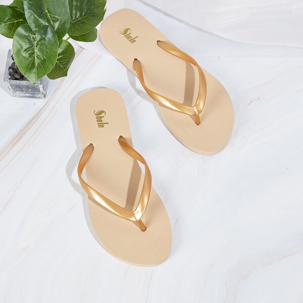 

Minimalist Flip Flops, Gold