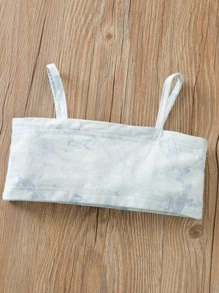 女婴紮染吊帶上衣和緊身褲