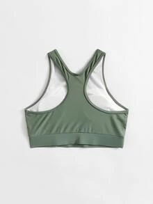Racer Back Bikini Top - Army Green - View 2